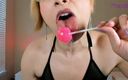 Morrigan Havoc: Lollipop sucking and licking in black lingerie