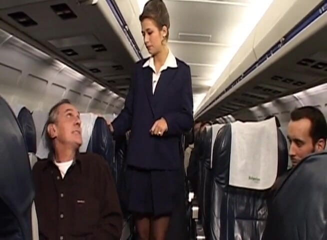 Public Lust: Naughty girl gets fucked in the plane