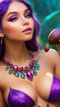Big Breasted Nude Elf Girl with Coco De Mer