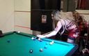 Smoking fetish lovers: Holly smoking and playing pool