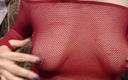Maddie90Garner&#039;s Studio: Teasing tits in red fishnet