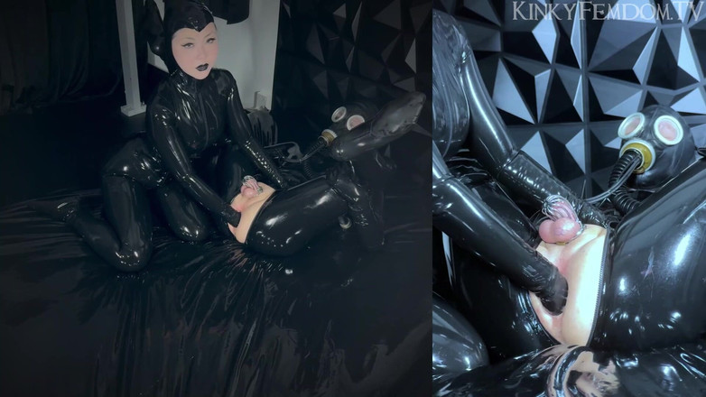 KinkyFemdomTV: Compilation de doubles fistings anaux avec latex maîtresse Patricia Maz...