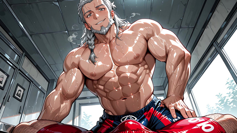 Erotic Man: Ai 男同性恋肌肉男与大凸起