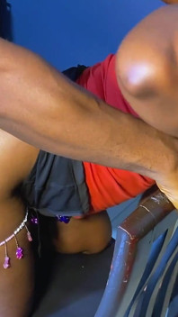 Cute Ebony Beauty Enjoys a Fat Cock