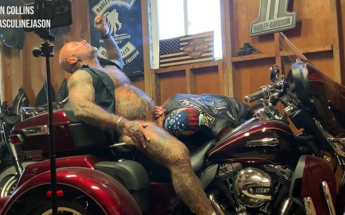 Masculine Jason - Jason Collins: Cigar Fucking on My Harley with Oscar Bear