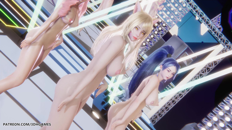 3D-Hentai Games: Red Velvet - Russian Roulette Ahri Evelynn Akali Sexy Naked Dance...