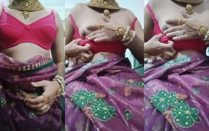 Gaurisissy: Indian Gay Crossdresser Bottom Gaurisissy Pressing and Playing with Her...