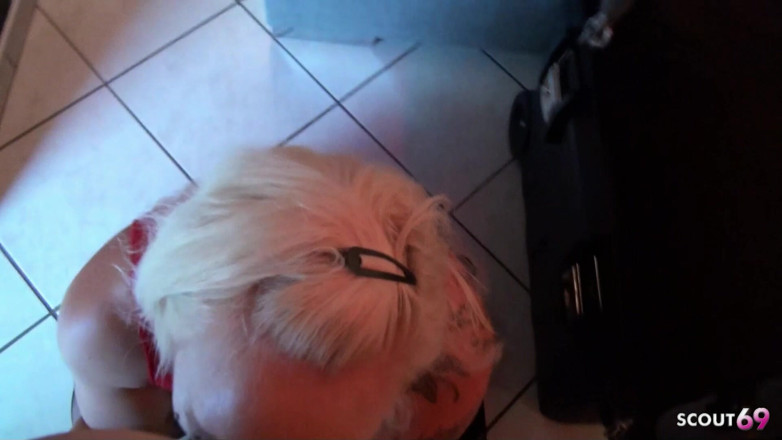 Scout69: German Curvy Inked Girl Give Real Quick POV Blowjob to...