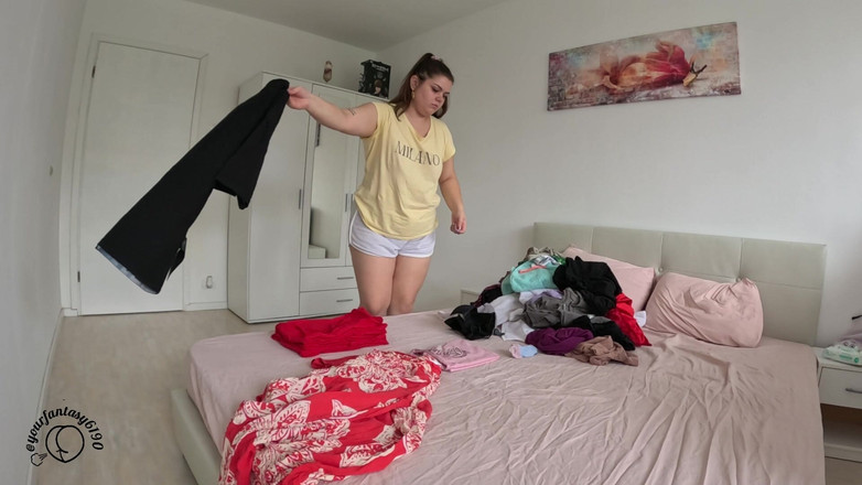 Your fantasy studio: 야수처럼 화장실에서 : 내 반바지에 옷을 접어