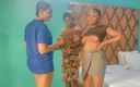 African Lesbians: 3-vägs ghetto slampor slickar bröst och våta fittor
