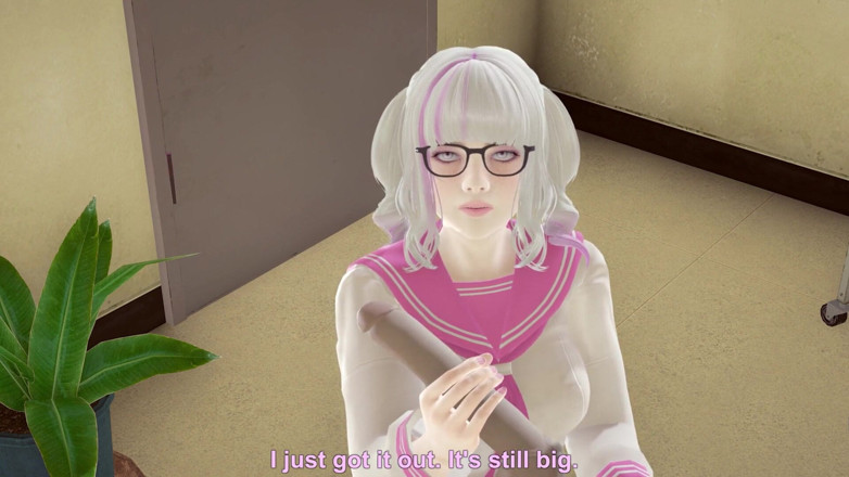 Waifu club 3D: College girl jerk off cock teacher in the library