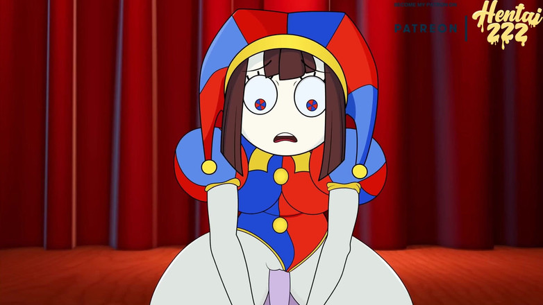 Hentai ZZZ: Pomni скачет на большом члене Jax (Удивительный цифровой цирк)