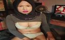 Mitha Zhe: Travesti travesti vestida de hijab disfruta de la masturbación hasta...