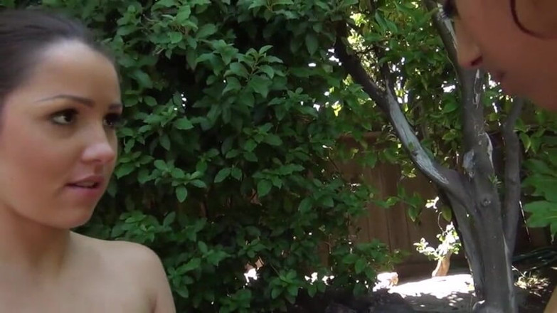Pussy Land: Two sexy brunettes are practicing yoga and some naughty stuff