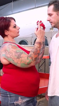 BBW Erika Fucked in Laundry by Stranger on Dryer