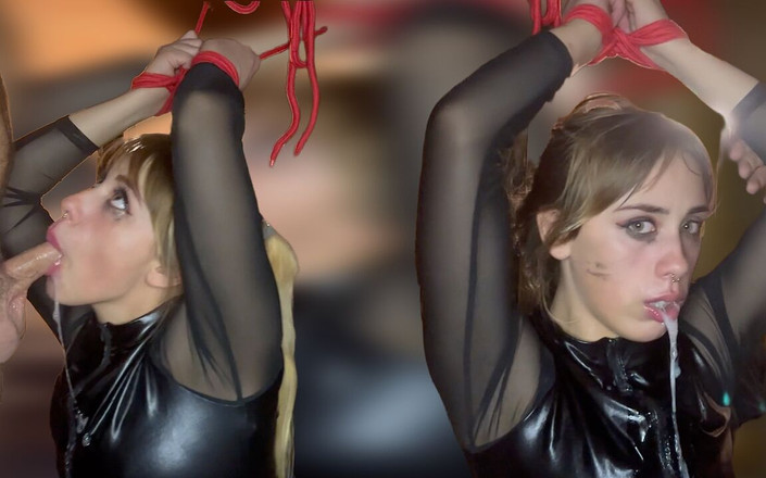 Raxxxbit: 粗暴邋遢的脸深操，口射束缚