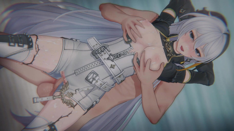 Tomu aisuman: [nte] Hathor's Intercepted Delivery: Bound Elite Courier &amp; POV Sandwich DP (4k/60fps)