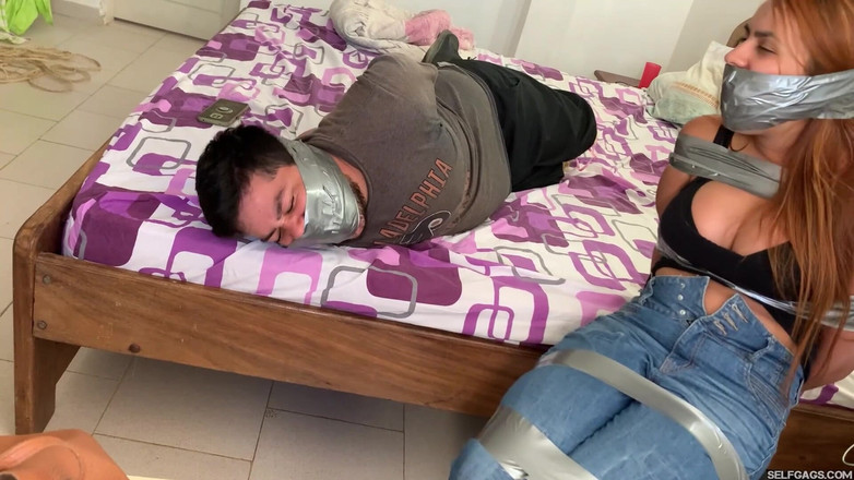 Selfgags femdom bondage: Теперь посмотри, что ты заставила мою мачеху сделать с нами!!