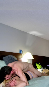 She’s Takes It on All Fours and End up Dangling off Bed, Struggle to Put It in Her Ass at End