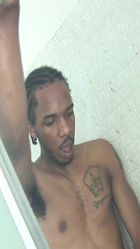 Ebony Ass Stretched Wide by Fist in Shower