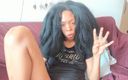 Anal Ebony XXX: Jerk off Instruction, Feet Close-up, Ebony Curled Toes Close to...