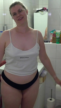 Family Quickie in the Bathroom, Stepbrother Also Wants to Fuck Her and Cum All Over Her Tits.