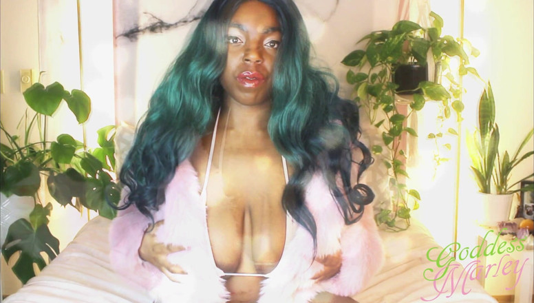 Goddess Marley: Big Tits in Pink Fur