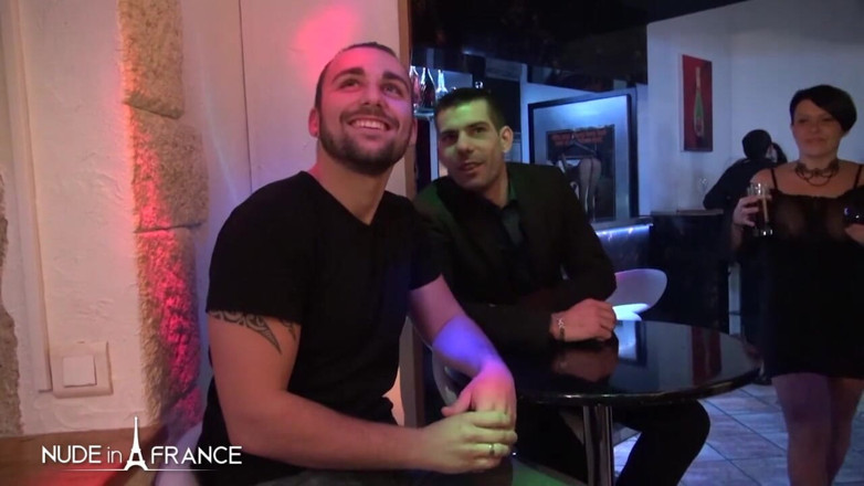 Nude in France: A guy offers her young wife in a swinger club...