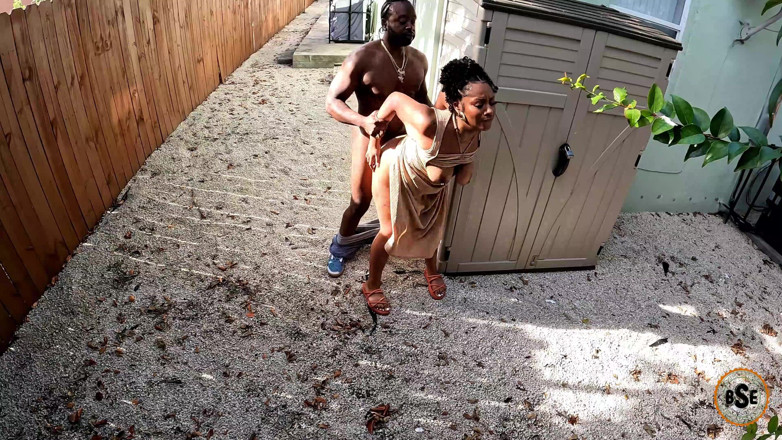 Blackstar xxx: Black Couple Got Caught Fucking Outside on Camera