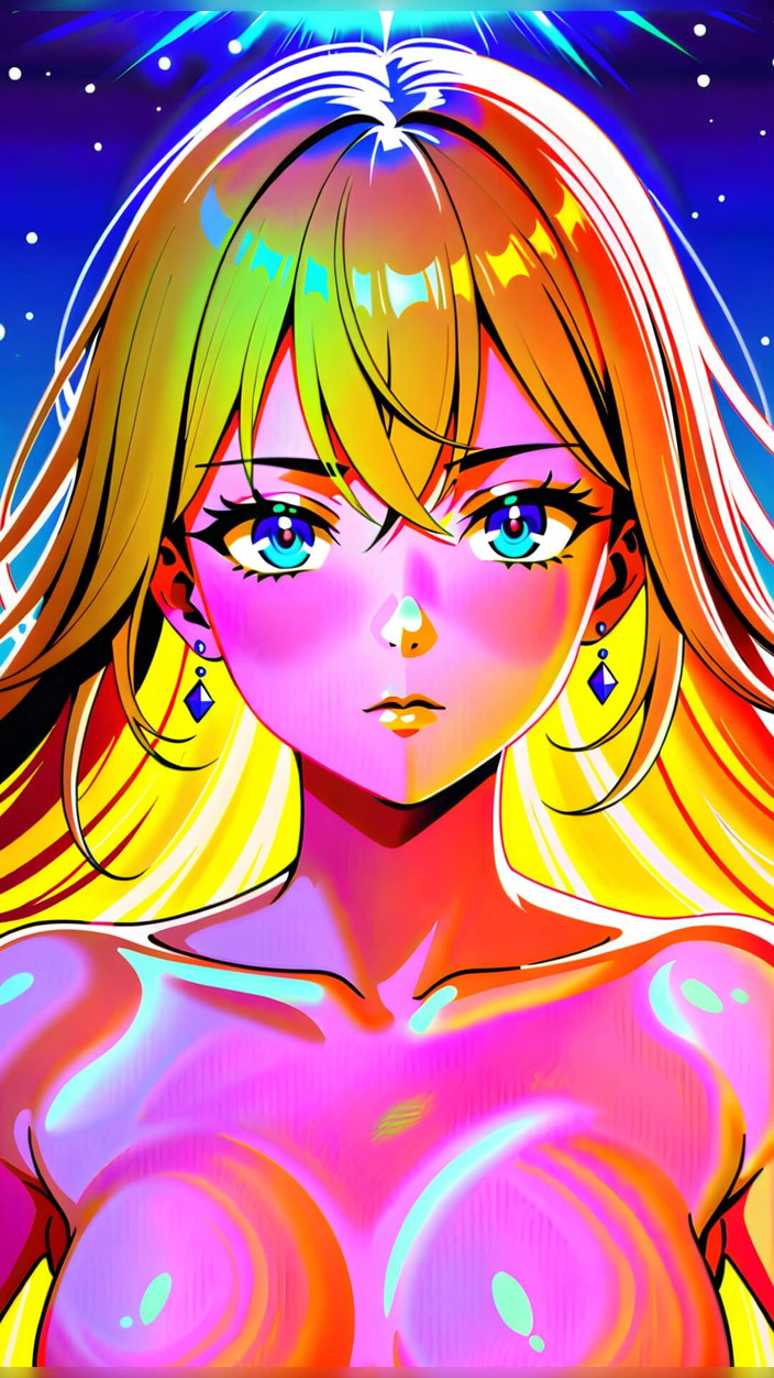 LustRender: Radiant Skystar - tayangan slaid superheroine Ai yang diharapkan