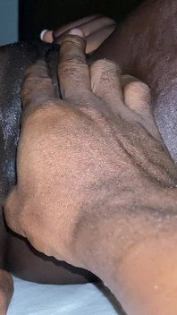 Horny African Foreplay Teen Loves to Get Wet by the Feeling of Soft Cock Rubbing Her Oiled Pussy
