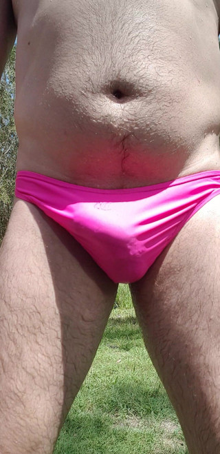 Madaussiehere: For Fan Club Playing in Wet Pink Bikini Bottoms