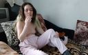 Asian wife homemade videos: Asian stepdaughter smokes a cigarette