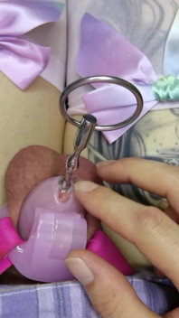 Femboy Sounding in Chastity