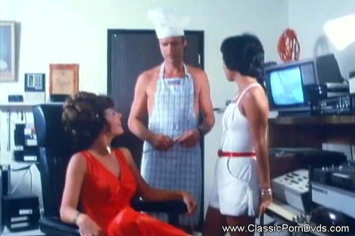Classic Porn DVDs: Hot waitresses fucking the chef