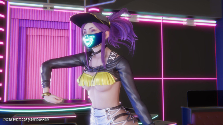 3D-Hentai Games: Mmd Hwasa - Na - Akali Sexy Striptease League of Legends Hentai...