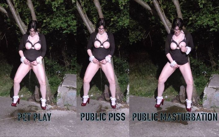Fuck me like you hate me: Outdoor piss in red high heels teen big orgasm