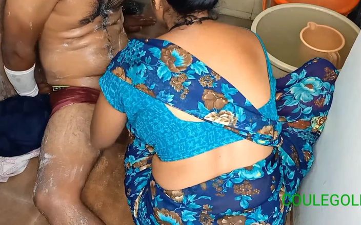 Couple gold xx: Aunty, you have sat down to wash the clothes, I...
