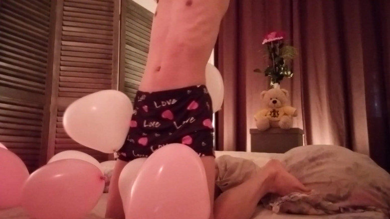 Jon Arteen: Happy Valentine's Day! Jon Arteen Blows up Balloons, One Pops....