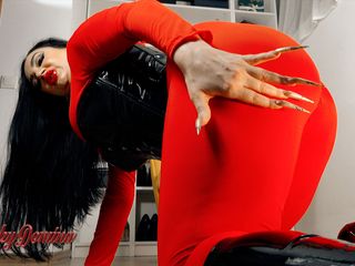 Kinky Domina Christine queen of nails: Worship My Perfect MILF Ass in Red