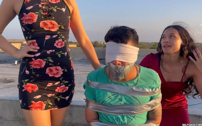 Selfgags femdom bondage: Schau dir meinen dummen betrügenden schweine-freund an