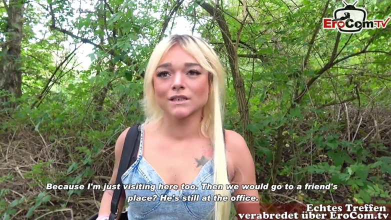 EroCom: Erocom Date - German Blonde Makes Date in the Forest