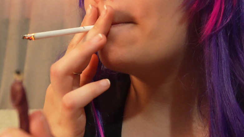 AmayaMori: Giantess Smoker Humiliates Tiny Man From Human to Weak Speck