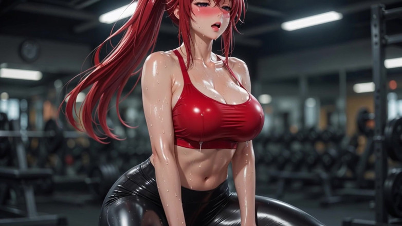 Ianimedia: Compilation Ai Rias Gremory Gym Training Sweat Sensual Shiny Body