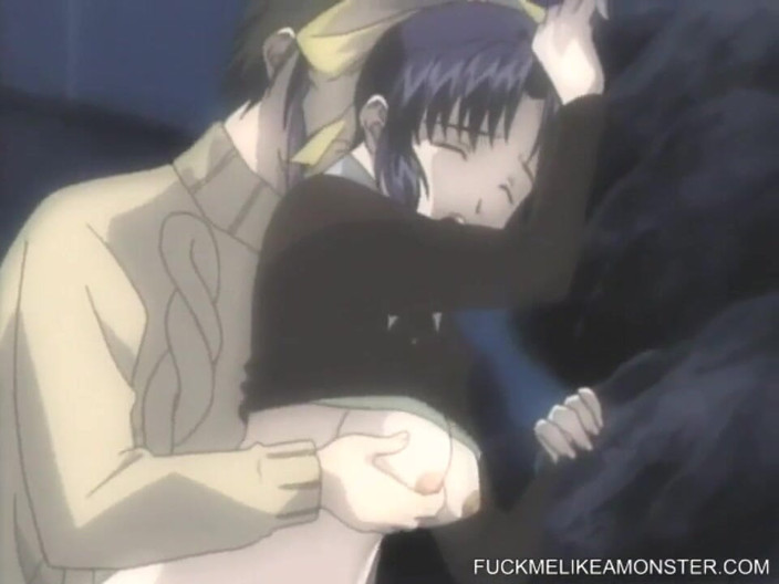 Fuck Me Like a Monster: Hentai cartoon romantic couple enjoys hardcore sex