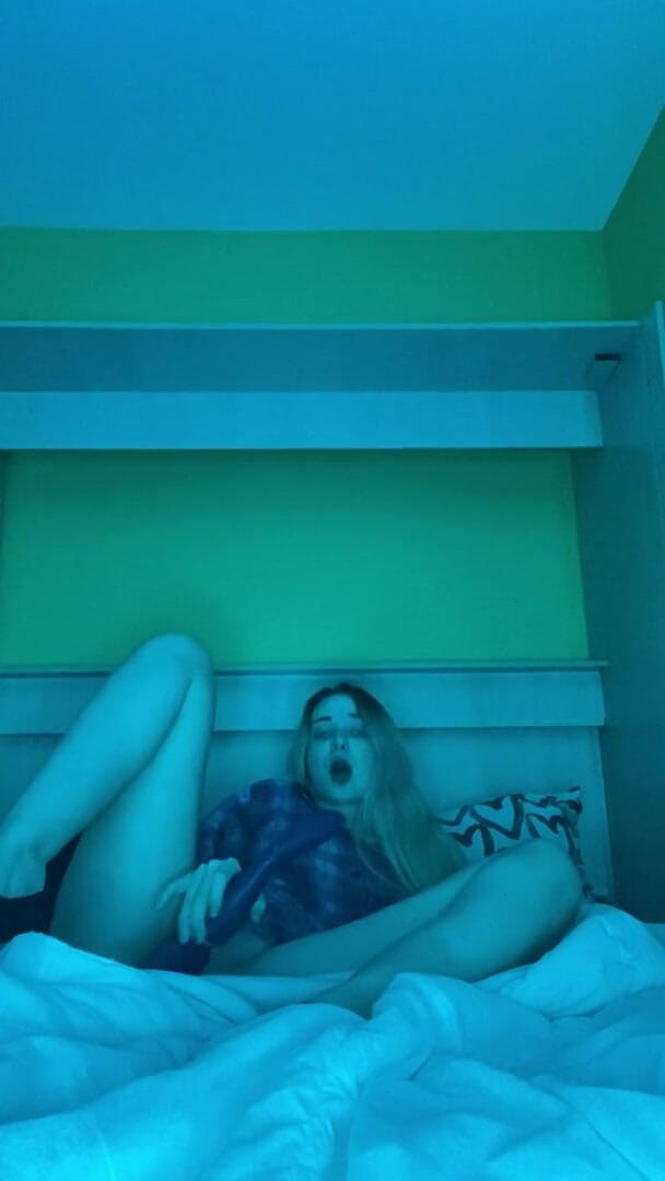My bf cuckold: Morning masturbation alone at home with vibrator