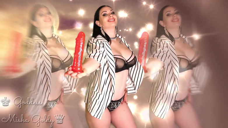 Goddess Misha Goldy: Відтепер ти більше не можеш дрочити без ділдо або справжнього члена у вашій дупі! (додані спецефекти)