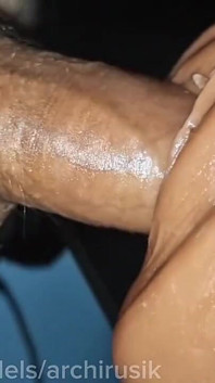 Femboy's Pussy Holes Filled with Cum From Two Huge Cocks