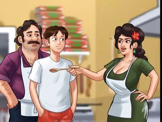 Dirty GamesXxX: Saga de vară: matură sexy italiană fierbinte de la pizzerie...