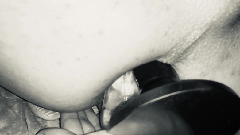 Rossie CD Femdom: The lady puts two dildos in the hole